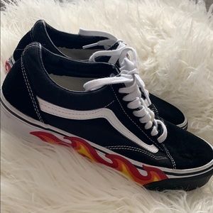 vans old skool flame cut out